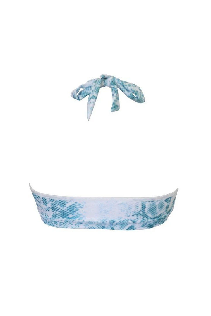 Hamade Activewear Halter Neck Top - Aqua Snake 7 Hamade Activewear Halter Neck Top - Aqua Snake