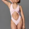 All Pole Wear Shark Polewear Benita Bodysuit - Baby Pink