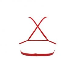 Hamade Activewear High Scoop Neck Top - Sand/Red