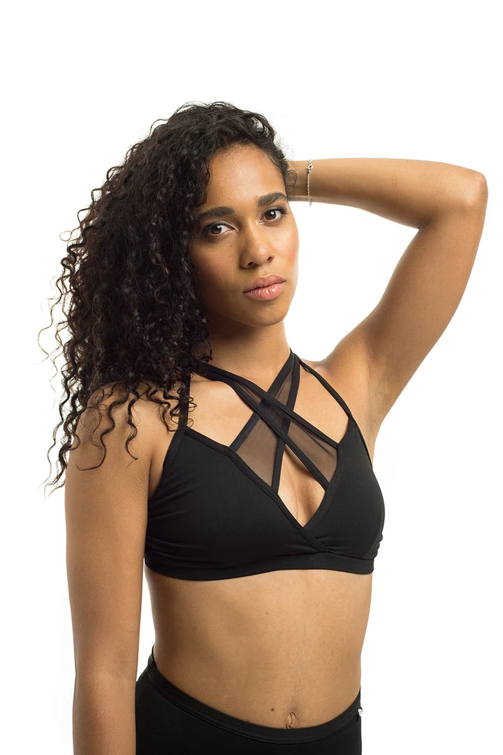 Poledancerka X-Front Top - Black 1 Poledancerka X-Front Top - Black