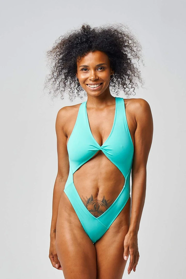 Shark Polewear Benita Bodysuit - Aqua 5 Shark Polewear Benita Bodysuit - Aqua