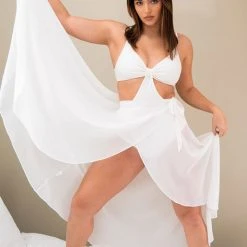 Lunalae High Waist Wrap Dance Skirt - White 9 Lunalae High Waist Wrap Dance Skirt - White