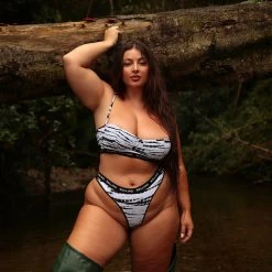 Rolling Alpha Cheeky Shorts - Zebra