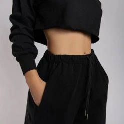 Plus Size Pole Wear Creatures Of XIX Oversized Jogger Bottoms - Black