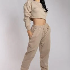 Creatures Of XIX Oversized Cropped Jumper - Fawn