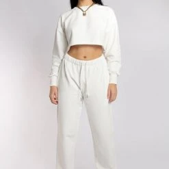 Loungewear Bottoms Creatures Of XIX Oversized Jogger Bottoms - Ecru