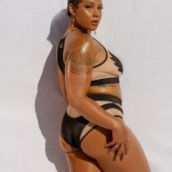 Creatures Of XIX I S I S High Waisted Bottoms - Black With Sand Mesh 18 Creatures Of XIX I S I S High Waisted Bottoms - Black With Sand Mesh