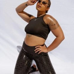 Back In Stock Creatures Of XIX Gecko Grip Leggings - Black