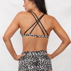 Lunalae Lure You High Waisted Garter Shorts - Grey Leopard All Pole Wear