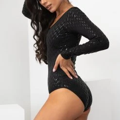 All Pole Wear Lunalae Sticky Grip Bodysuit - Recycled Black