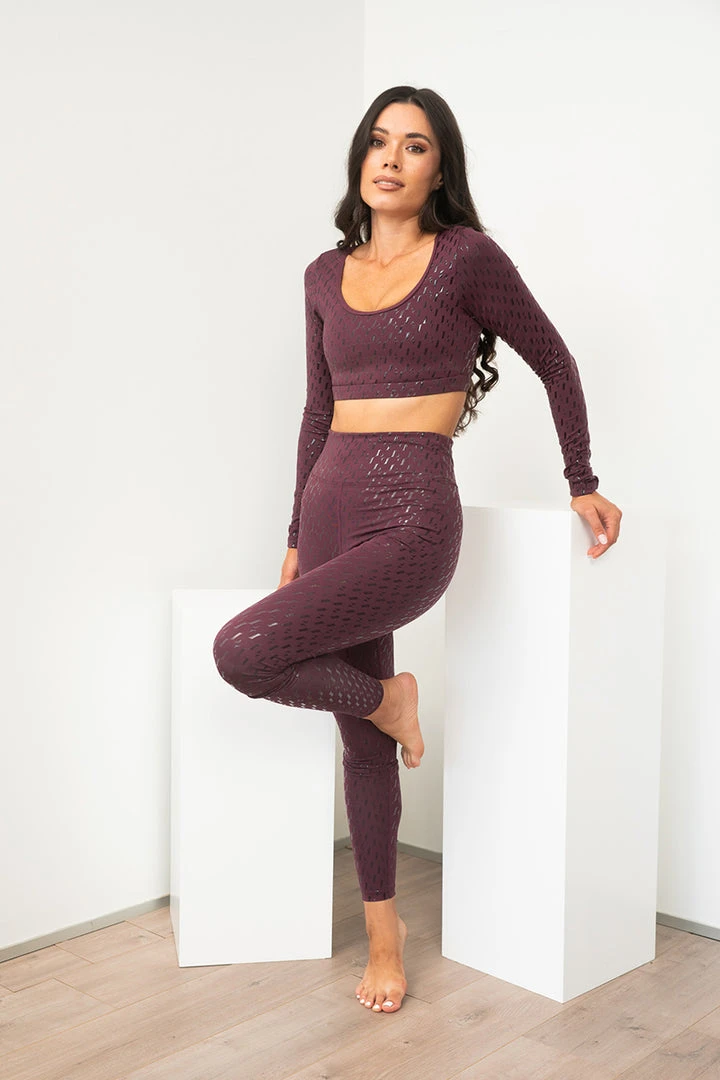 Lunalae Sticky Grip Leggings - Recycled Mulberry 6 Lunalae Sticky Grip Leggings - Recycled Mulberry