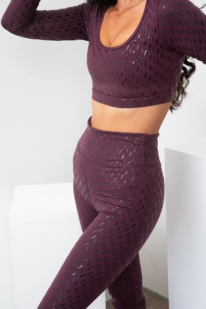 Lunalae Sticky Grip Leggings - Recycled Mulberry 7 Lunalae Sticky Grip Leggings - Recycled Mulberry