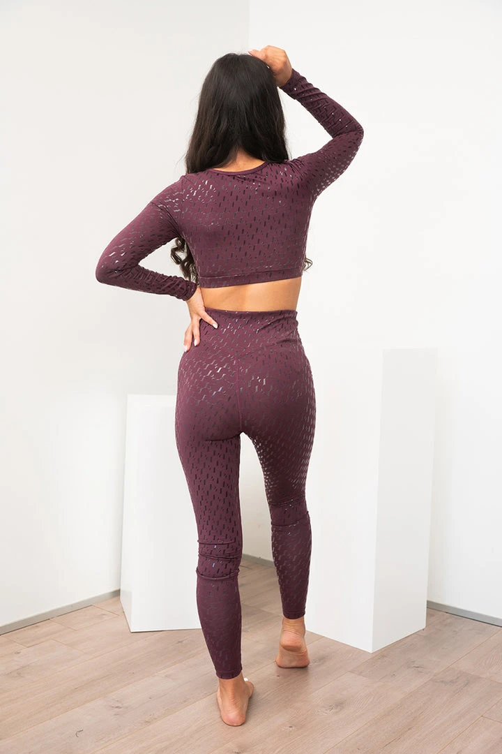 Lunalae Sticky Grip Leggings - Recycled Mulberry 3 Lunalae Sticky Grip Leggings - Recycled Mulberry