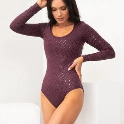 All Pole Wear Lunalae Sticky Grip Bodysuit - Recycled Mulberry