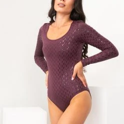 All Pole Wear Lunalae Sticky Grip Bodysuit - Recycled Mulberry