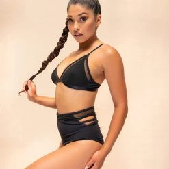 All Pole Wear Lunalae Daisy High Waisted Bottoms - Recycled Black