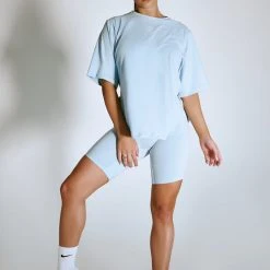 Plus Size Pole Wear Creatures Of XIX LuxLounge Oversized T-Shirt - Baby Blue 10 Plus Size Pole Wear Creatures Of XIX LuxLounge Oversized T-Shirt - Baby Blue