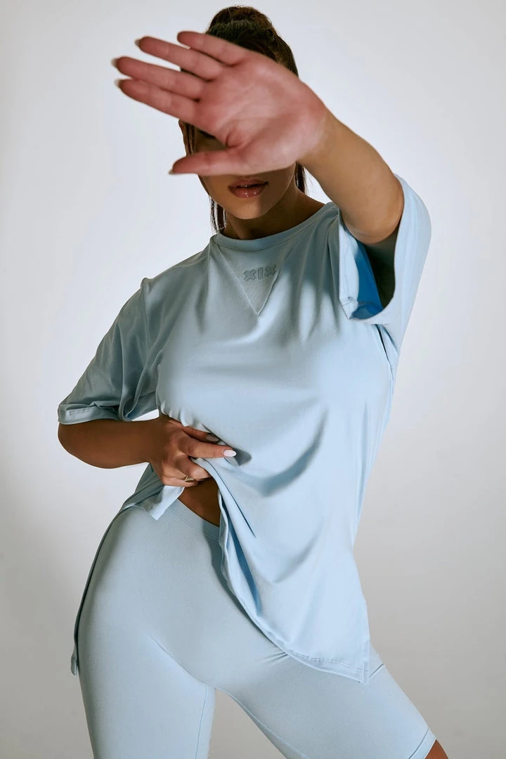 Plus Size Pole Wear Creatures Of XIX LuxLounge Oversized T-Shirt - Baby Blue 3 Plus Size Pole Wear Creatures Of XIX LuxLounge Oversized T-Shirt - Baby Blue