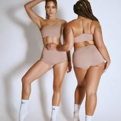 Creatures Of XIX LuxLounge Booty Shorts - Taupe