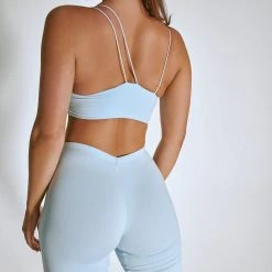 Creatures Of XIX LuxLounge One Shoulder Illusion Top - Baby Blue All Pole Wear