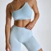 Creatures Of XIX LuxLounge One Shoulder Illusion Top - Baby Blue All Pole Wear