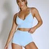 Creatures Of XIX LuxLounge Booty Shorts - Baby Blue All Pole Wear