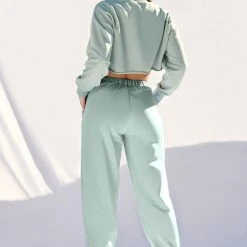 Creatures Of XIX Oversized Cropped Jumper - Sage