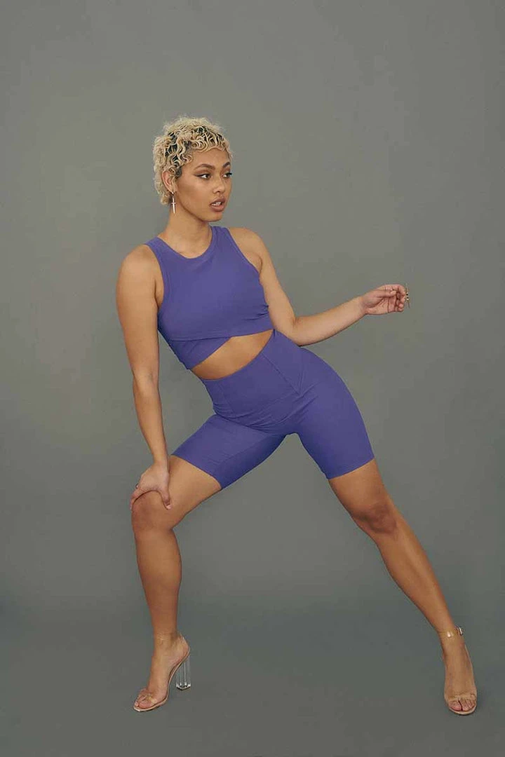 All Pole Wear Creatures Of XIX Move It Ribbed Corset Biker Shorts - Violet Dusk 5 All Pole Wear Creatures Of XIX Move It Ribbed Corset Biker Shorts - Violet Dusk