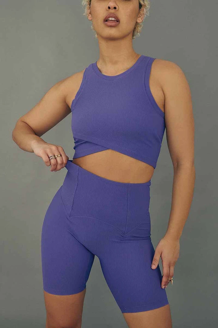 All Pole Wear Creatures Of XIX Move It Ribbed Corset Biker Shorts - Violet Dusk 4 All Pole Wear Creatures Of XIX Move It Ribbed Corset Biker Shorts - Violet Dusk