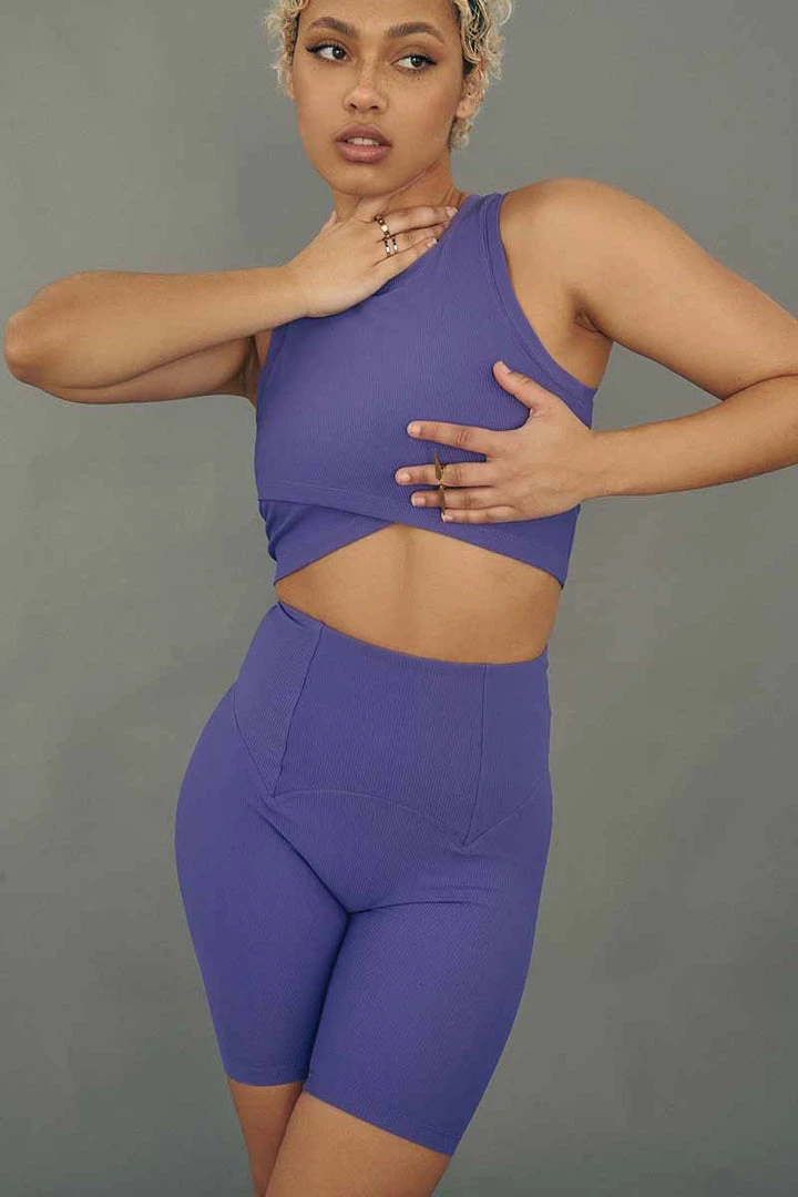 All Pole Wear Creatures Of XIX Move It Ribbed Corset Biker Shorts - Violet Dusk 1 All Pole Wear Creatures Of XIX Move It Ribbed Corset Biker Shorts - Violet Dusk