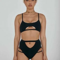 Creatures Of XIX The Hills Raree Top - Ribbed Black All Pole Wear