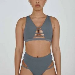 Creatures Of XIX The Valley Top - Ribbed Dark Grey