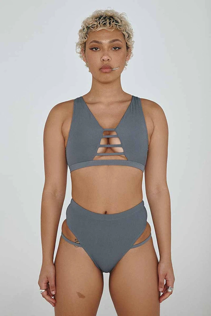 Creatures Of XIX The Valley Top - Ribbed Dark Grey 1 Creatures Of XIX The Valley Top - Ribbed Dark Grey