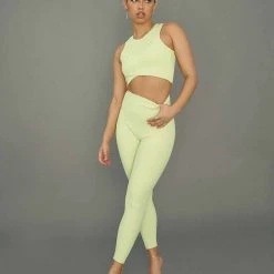 All Pole Wear Creatures Of XIX Move It Ribbed Corset Leggings - Appletini