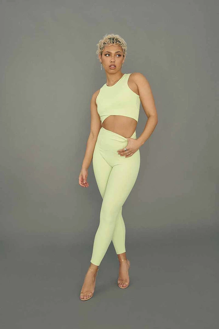 All Pole Wear Creatures Of XIX Move It Ribbed Corset Leggings - Appletini 1 All Pole Wear Creatures Of XIX Move It Ribbed Corset Leggings - Appletini