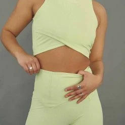 Creatures Of XIX Stretch It Out Ribbed Crop - Appletini All Pole Wear