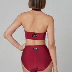 All Pole Wear Shark Polewear High Waist Shorts - Wine