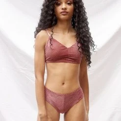 Lunalae Lana Low Rise Shorts - Dusty Rose Velvet All Pole Wear