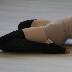 Rolling Cotton Original Thigh High Leg Warmers With Stirrups - Black Accessories