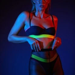 Rolling Alpha Balconette Top - Neon All Pole Wear