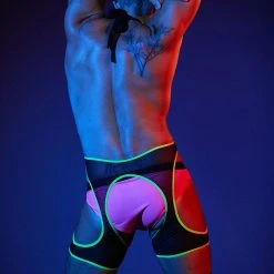Rolling Peek-A-Boo Harness - Neon Plus Size Pole Wear 7 Rolling Peek-A-Boo Harness - Neon Plus Size Pole Wear