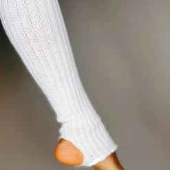 Pole Junkie Knee High Stirrup Legwarmers - White