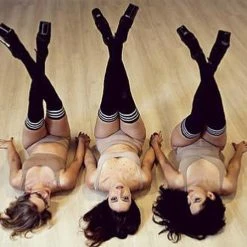 Rolling Over The Knee Socks - Striped Black/White (3 Sizes Available) Back In Stock