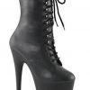 Pleaser USA Adore-1020 7inch Pleaser Boots - Matte Black Back In Stock