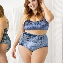 Lunalae Delphine Shorts - Gunmetal Velvet 13 Lunalae Delphine Shorts - Gunmetal Velvet