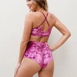 Lunalae Delphine Top - Rose Velvet Tops