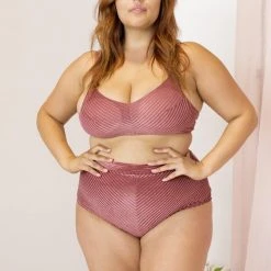 All Pole Wear Lunalae Lana Top - Dusty Rose Velvet