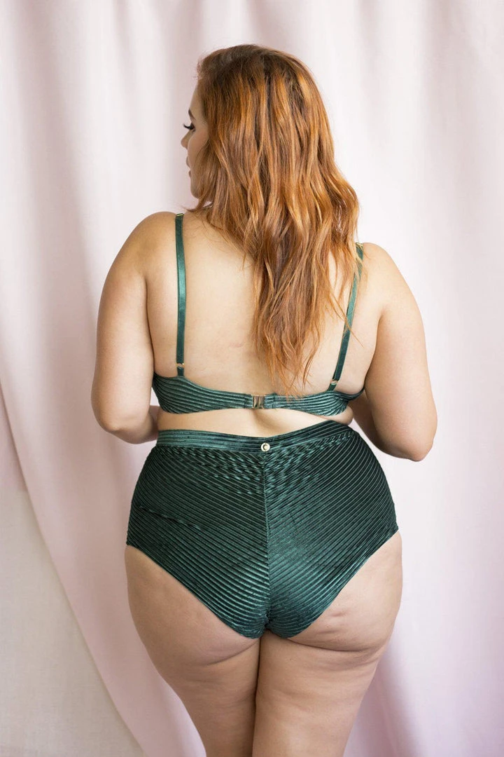 All Pole Wear Lunalae Lana High Waist Shorts - Emerald Velvet 10 All Pole Wear Lunalae Lana High Waist Shorts - Emerald Velvet