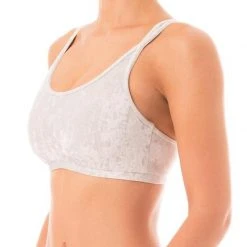 All Pole Wear Dragonfly Nicole Top - Velvet Silver