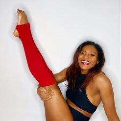 Pole Junkie Knee High Stirrup Legwarmers - Red